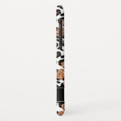 モノグラム白と金箔のチータパターン Case-Mate iPhoneケース (裏面/左)