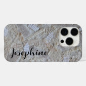 モノグラム白クリーム書道ブラック抽象芸術 Case-Mate iPhoneケース (裏面 (横))