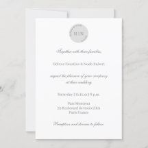 モノグラム白グレーモダンミニマル結婚リスト