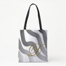 モノグラム白グレー金ゴールドグラデーション線抽象芸術