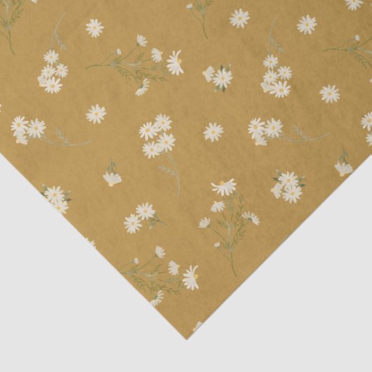 モノグラム白デイジー花花柄 薄葉紙 (詳細)