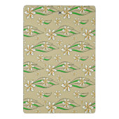 モノグラム白フローラベージュ背景 ミニクリップボード (裏面)