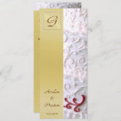 モノグラム白巻結婚式 プログラム招待状 招待状 (正面/裏面)