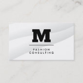 モノグラム白抽象芸術層 名刺 (正面)