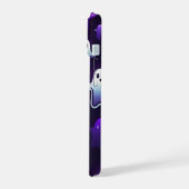 モノグラム白熱［赤熱］光を放つ幽霊in the night iPhone 15ケース (左側面)