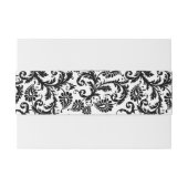 モノグラム白黒または任意のカスタム色 招待状ベリーバンド (裏面例)