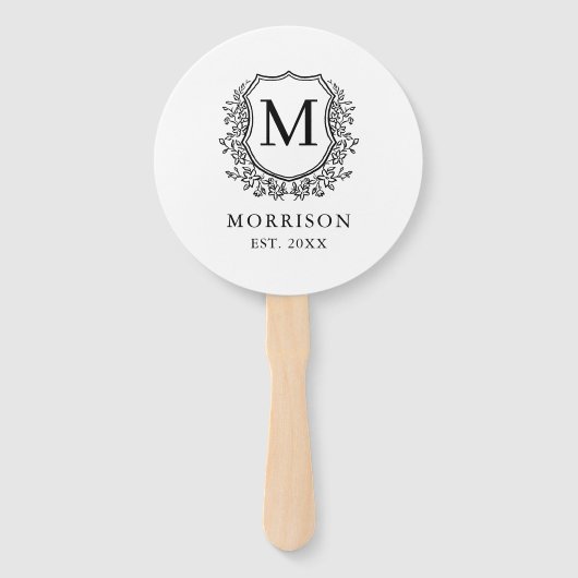 モノグラム白黒クレストボタニッ結婚クス ハンドファン (裏面)