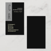 モノグラム白黒グレイ名刺 名刺 (正面/裏面)