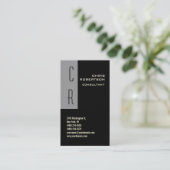 モノグラム白黒グレイ名刺 名刺 (スタンド正面)