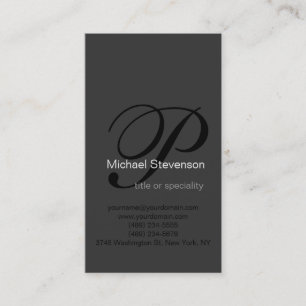 モノグラム白黒グレイ名刺 名刺