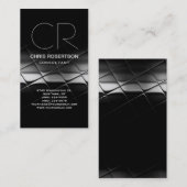 モノグラム白黒グレーコンサルタント名刺 名刺 (正面/裏面)