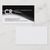 モノグラム白黒グレーパターン名刺 名刺 (正面/裏面)