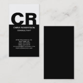 モノグラム白黒コンサルタント名刺 名刺 (正面/裏面)