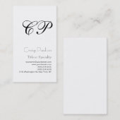 モノグラム白黒コンサルタント名刺 名刺 (正面/裏面)