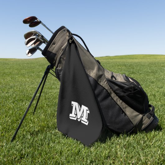 モノグラム白黒ゴルフタオル ゴルフタオル (グリーン)