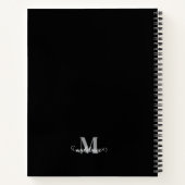 モノグラム白黒シルバーパーソナル ノートブック (裏面)