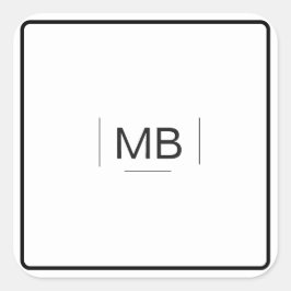 モノグラム白黒シンプルプロフェッショナル スクエアシール