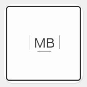 モノグラム白黒シンプルプロフェッショナル スクエアシール (正面)