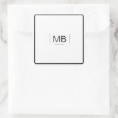 モノグラム白黒シンプルプロフェッショナル スクエアシール (バッグ)