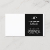 モノグラム白黒スタイリッシュデザインモダン 名刺 (正面)