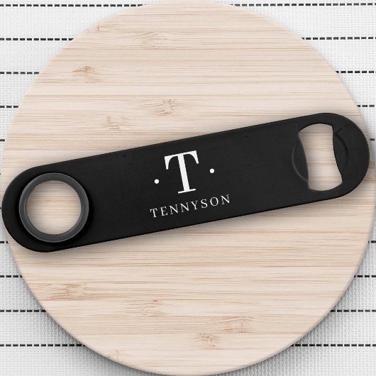 モノグラム白黒スタイリッシュミニマモダンリスト スピード栓抜き