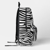 モノグラム白黒ゼブラストライプのパターン プリントバックパック (左)