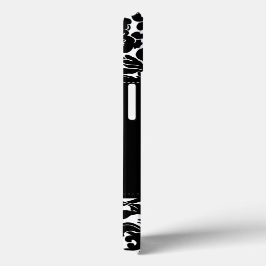 モノグラム白黒ダマスクiPadエアケース Case-Mate iPhoneケース (裏面 / 右)