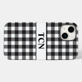 モノグラム白黒バッファロープレイドトレンディー Case-Mate iPhoneケース (裏面 (横))