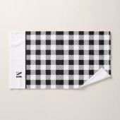 モノグラム白黒バッファロープレイド バスタオルセット (ハンドタオル)