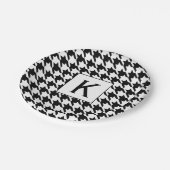 モノグラム白黒パテ千鳥格子のトロン ペーパープレート (アングル)