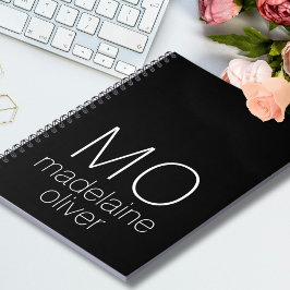 モノグラム白黒パーソナル ノートブック