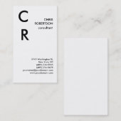 モノグラム白黒プレーン名刺 名刺 (正面/裏面)