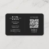 モノグラム白黒モダンシンプル 名刺 (裏面)
