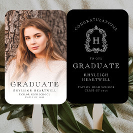 モノグラム白黒写真卒業 ハンドファン