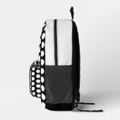 モノグラム白黒水玉模様 プリントバックパック (右)