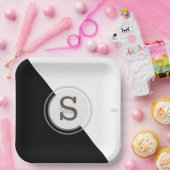 モノグラム白黒紙プレートHAMbyWG ペーパープレート (パーティー)