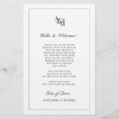 モノグラム白黒結婚のウェルカム日程 (正面)