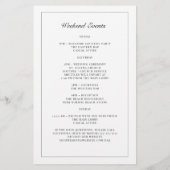 モノグラム白黒結婚のウェルカム日程 (裏面)