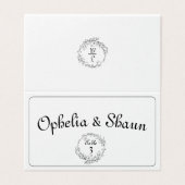 モノグラム白黒結婚テーブル座席表 (外部フラット)