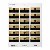 モノグラム白黒金ゴールドダイヤモンドRSV ラベル (フルシート)