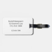 モノグラム白黒《植物》アスペン樹皮写真 ラゲッジタグ (裏面横)