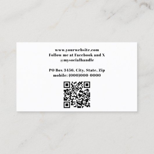 モノグラム白 名刺 (裏面)