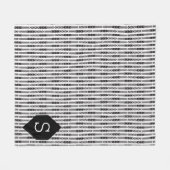 モノグラム矢印ヘリンボーン フリースブランケット (正面(横))