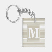 モノグラム砂岩ストライプ キーホルダー (正面左)