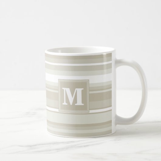 モノグラム砂岩ストライプ コーヒーマグカップ (右)