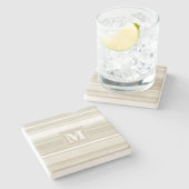 モノグラム砂岩ストライプ ストーンコースター (横)