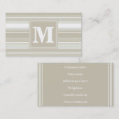 モノグラム砂岩ストライプ 名刺 (正面/裏面)