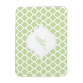 モノグラム磁石を使用した緑のモロッコパターン マグネット (縦)