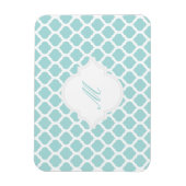 モノグラム磁石付き青モロッコパターン マグネット (縦)