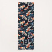 モノグラム禅インスパイア日本のコイ魚 ヨガマット (正面)